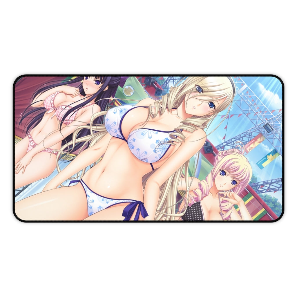 Celia Akane and Bertille Walkure Romanze Bikini Waifus Mousepad - Gaming Playmat