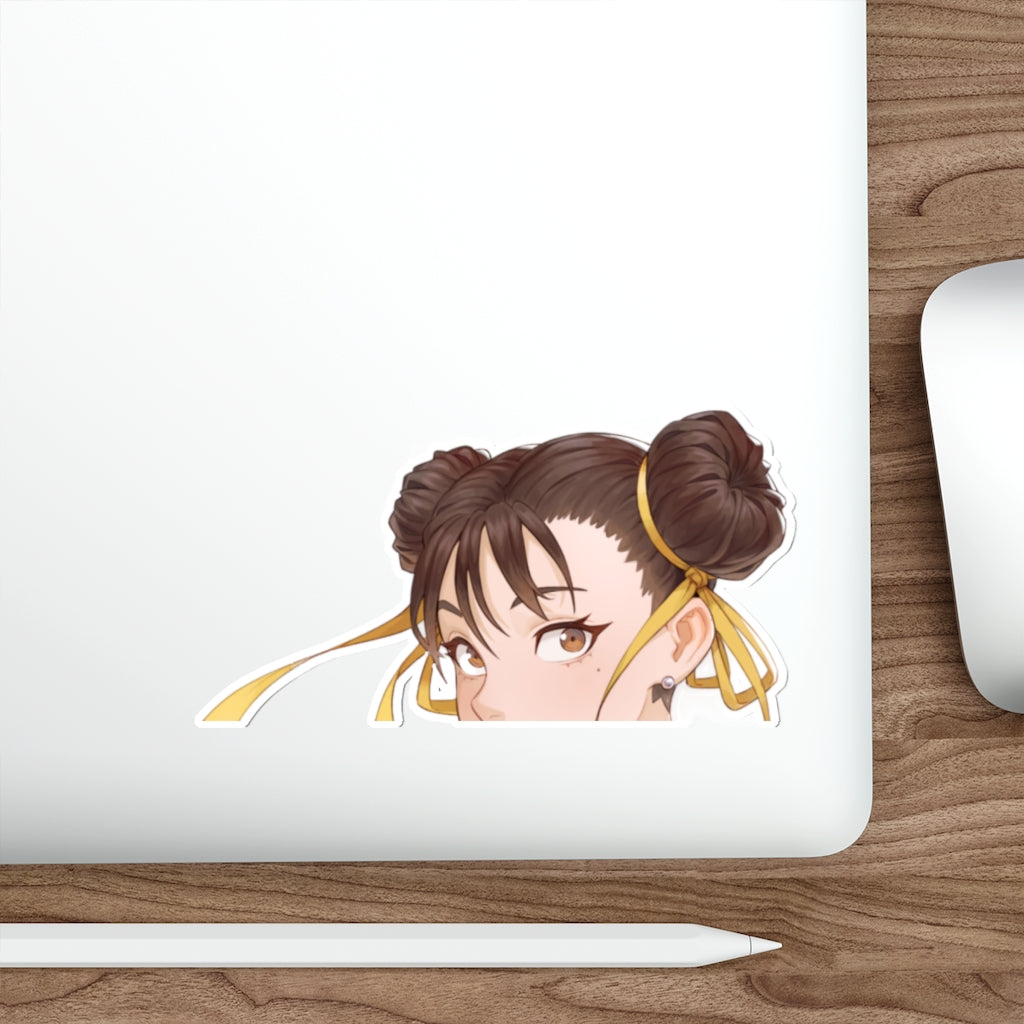 Chun Li Peeker Sticker - Anime Peeker Car Decal