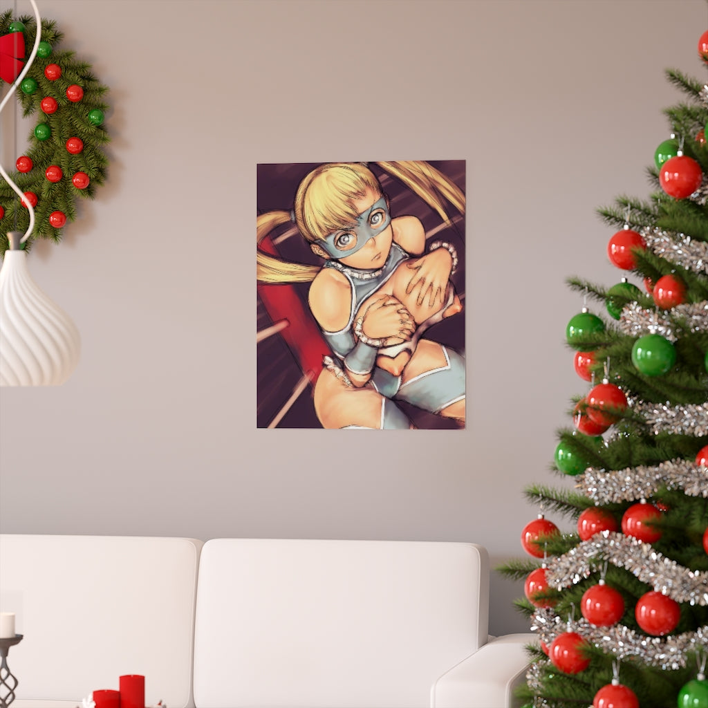 Rainbow Mika Street Fighter Poster - Lewd Premium Matte Vertical Poster - Adult Wall Art
