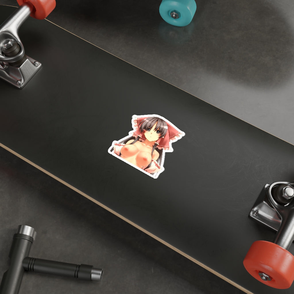 Touhou Reimu Hakurei Topless Tits Waterproof Sticker - Ecchi Vinyl Decal