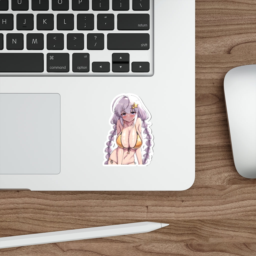 Huge Bikini Boobs Kizuna Akari Vocaloid Voiceroid Waterproof Sticker - Ecchi Vinyl Decal