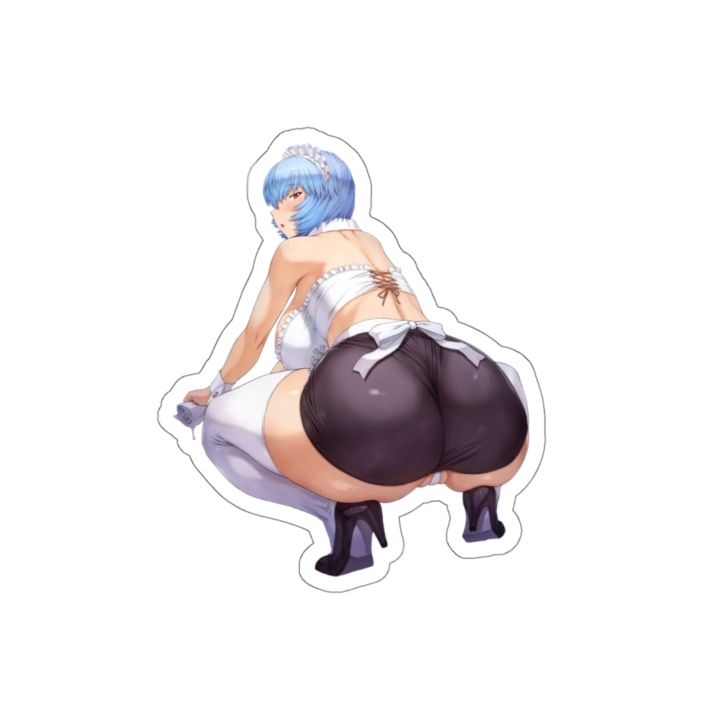 Evangelion Sticker - Rei Maid Pantsu Waterproof Sticker Ecchi - Anime Car Decal