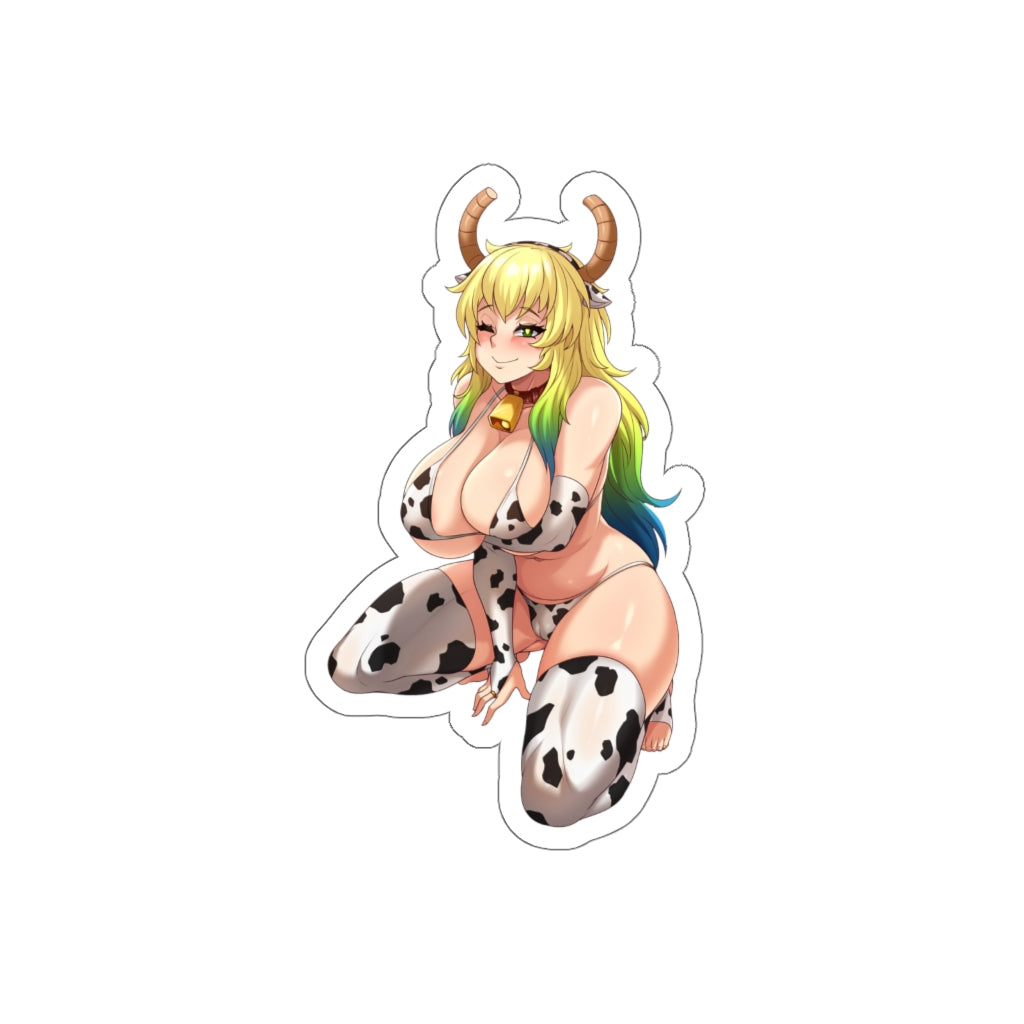Cow Girl Lucoa Dragon Maid Waterproof Sticker - Ecchi Vinyl Decal