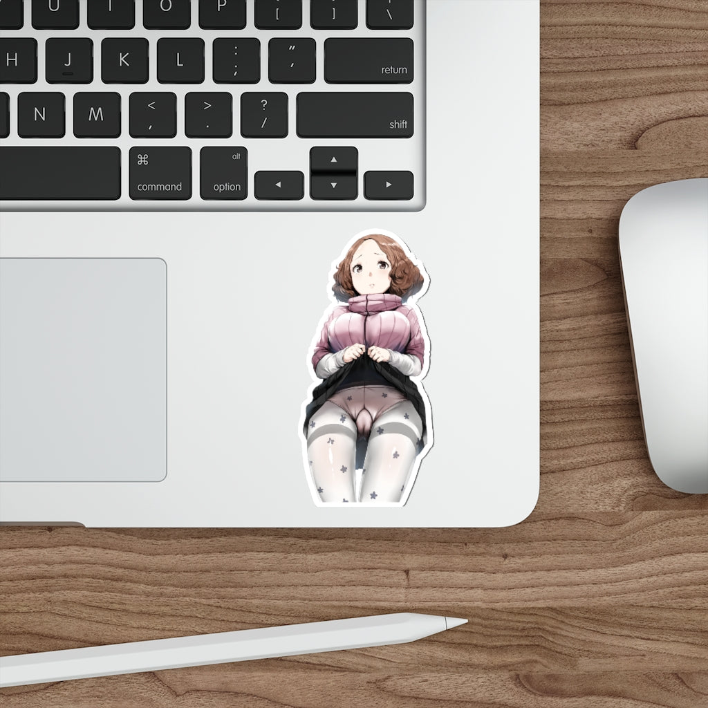 Persona 5 Waterproof Sticker - Haru Okumura Cameltoe Ecchi Vinyl Car Decal