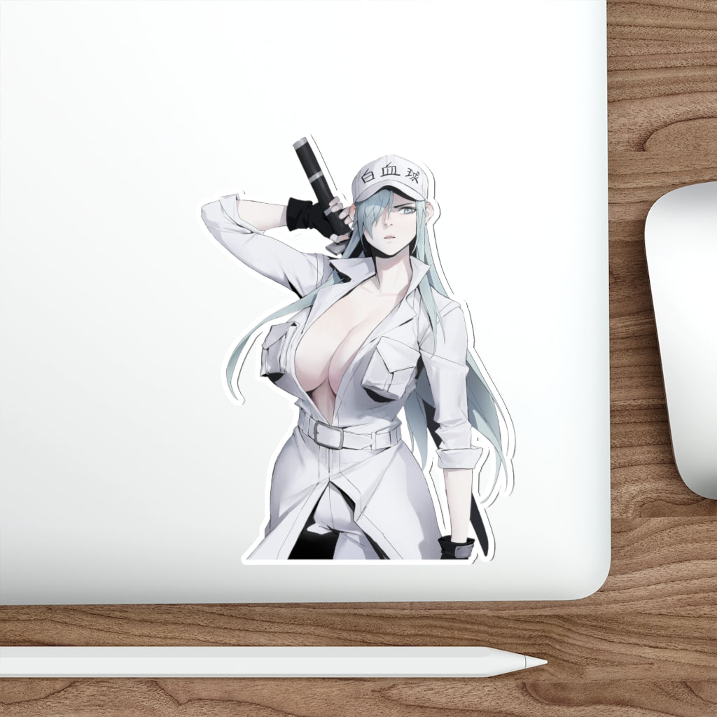 Cells at Work Sexy U-1196 Katana Waterproof Sticker - Ecchi Vinyl Decal