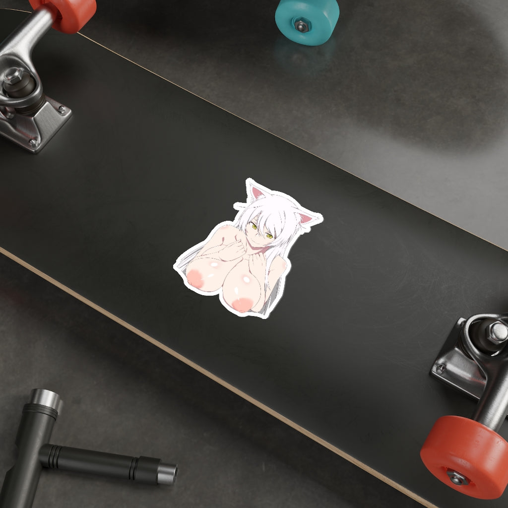 Nude Tits Black Hanekawa Monogatari Waterproof Sticker - Ecchi Vinyl Decal