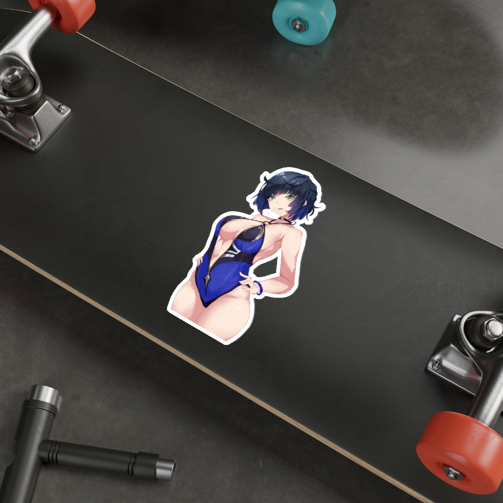 Sexy Swimsuit Yelan Genshin Impact Waterproof Sticker - Ecchi Vinyl Decal