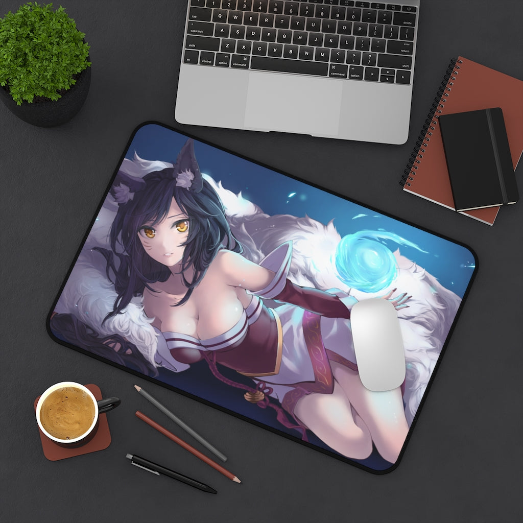 Ahri Anime Mousepad - Large Desk Mat - Ecchi Mouse Pad - MTG Playmat