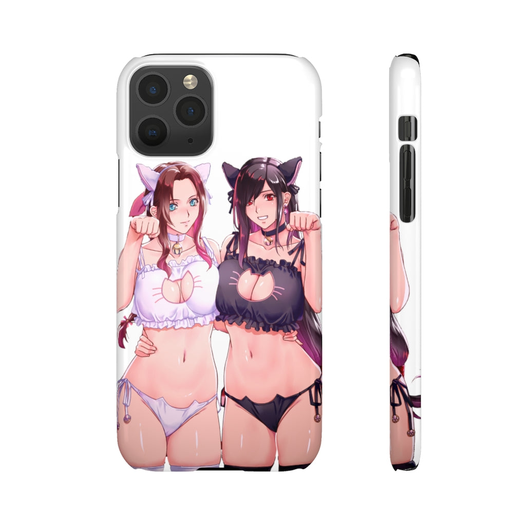 Tifa and Aerith Anime Phone Case - Final Fantasy Kawaii Aesthetic Snap Case