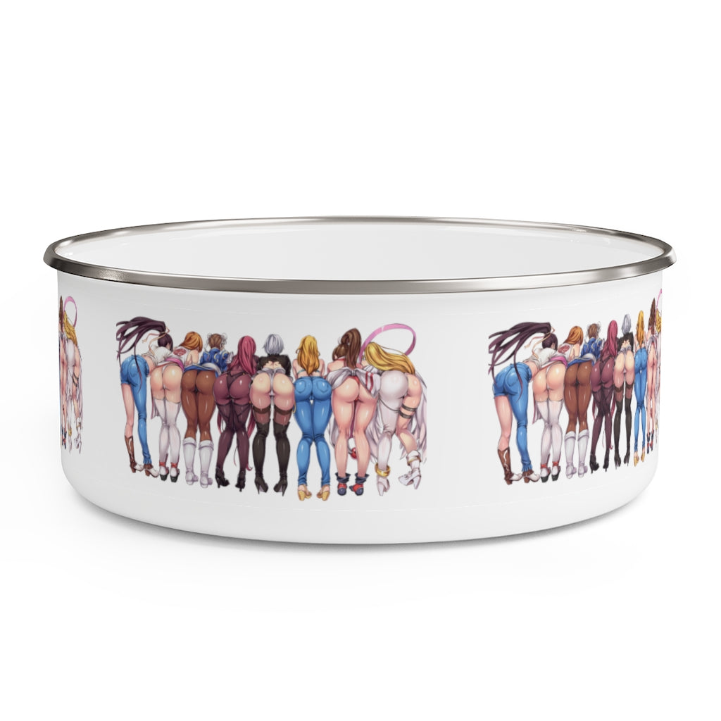 Anime Butts and Video Game Asses Enamel Bowl