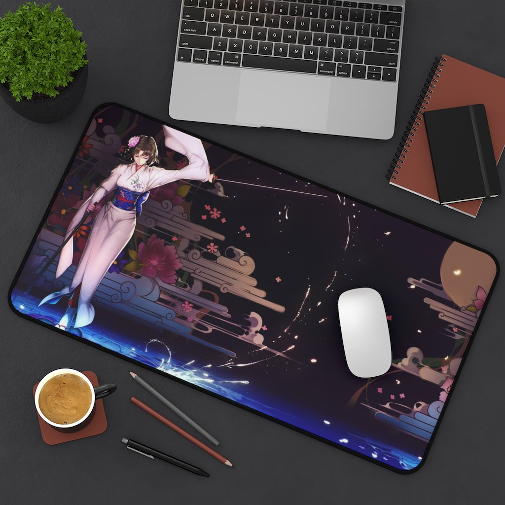 The Garden Of Sinners Anime Mousepad - Shiki Ryougi Desk Mat - Kimono Waifu Playmat