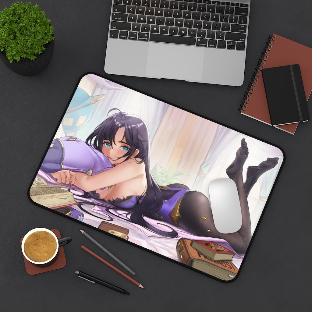 Sexy Mona Waifu Genshin Impact Desk Mat - Non Slip Mousepad