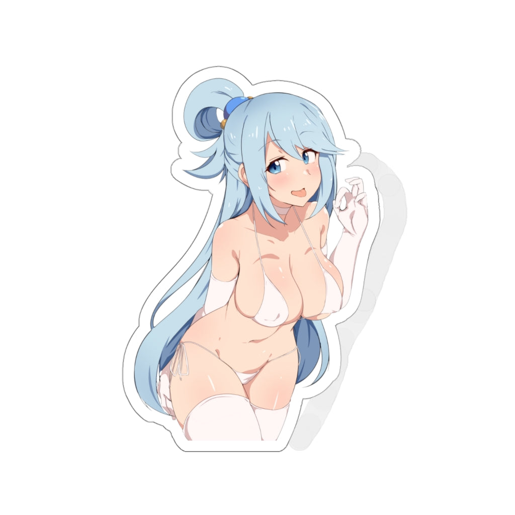 Thick Konosuba Aqua Sexy Bikini Waterproof Sticker - Ecchi Vinyl Decal