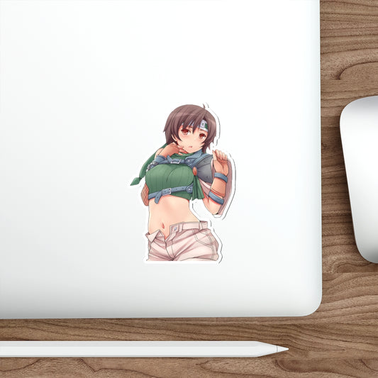 Sexy Yuffie Kisaragi Waterproof Sticker - Ecchi Vinyl Decal