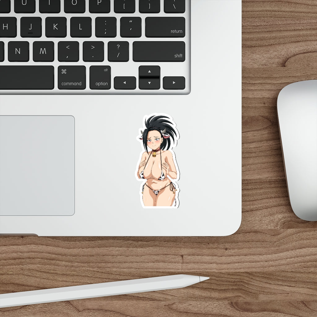 Thick Momo Cow Girl Waterproof Sticker - Ecchi Anime My Hero Academia Vinyl Car Decal