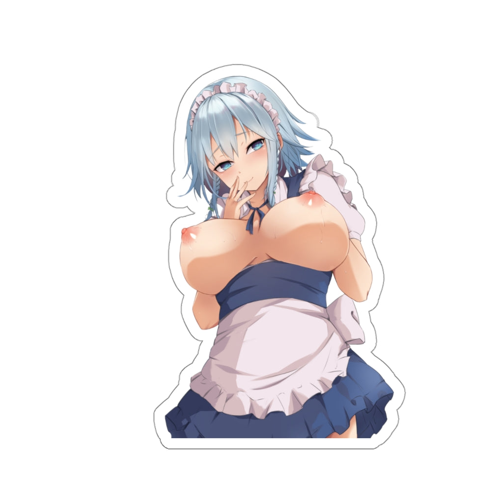 Topless Maid Izayoi Sakuya Touhou Waterproof Sticker - Ecchi Vinyl Decal