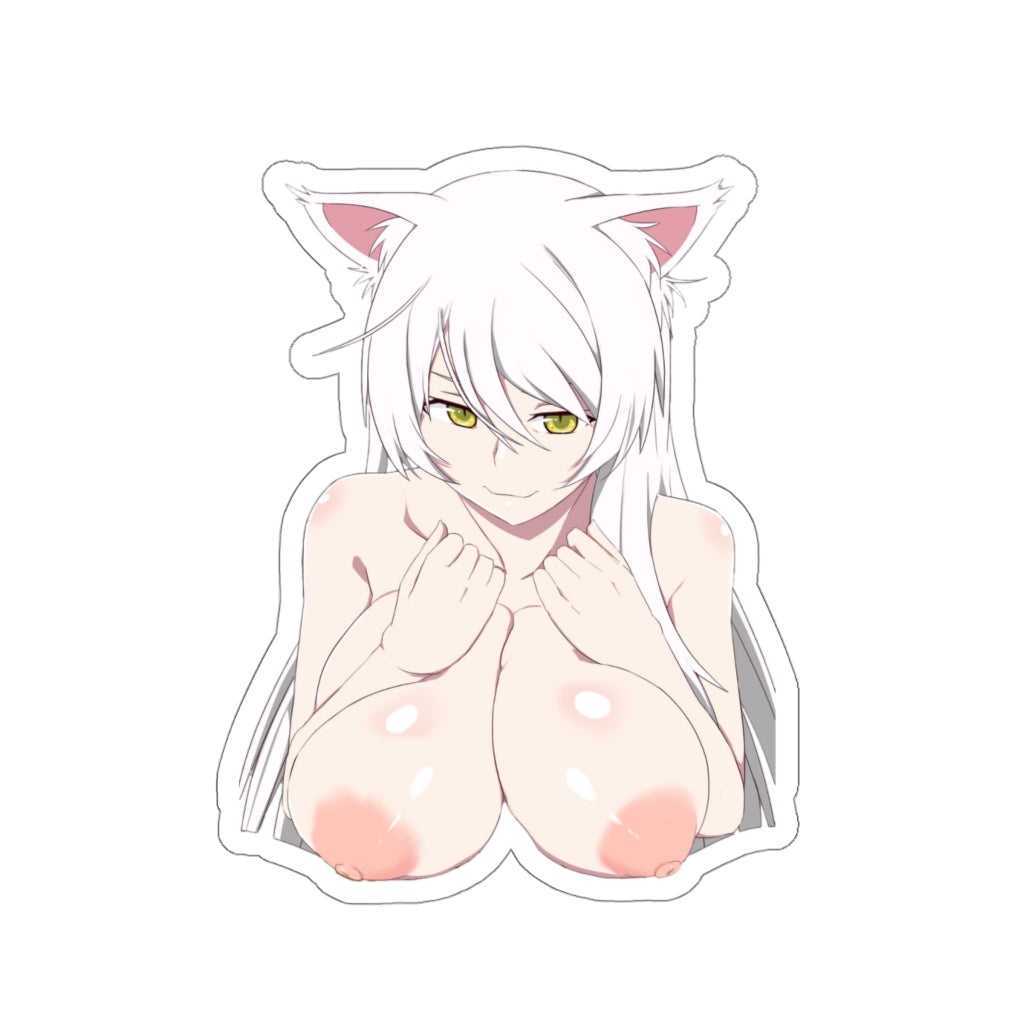 Nude Tits Black Hanekawa Monogatari Waterproof Sticker - Ecchi Vinyl Decal