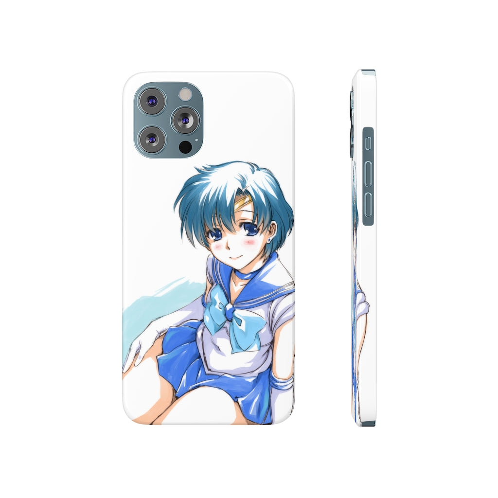 iPhone 13 Case - iPhone 12 Case - Sailor Mercury Anime Phone Case - Sailor Moon Phone Case