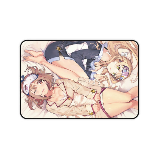 Atelier Ryza Sexy Mousepad - Sleepover Klaudia Valentz and Reisalin Stout Ecchi Desk Mat - Kawaii Gaming Playmat