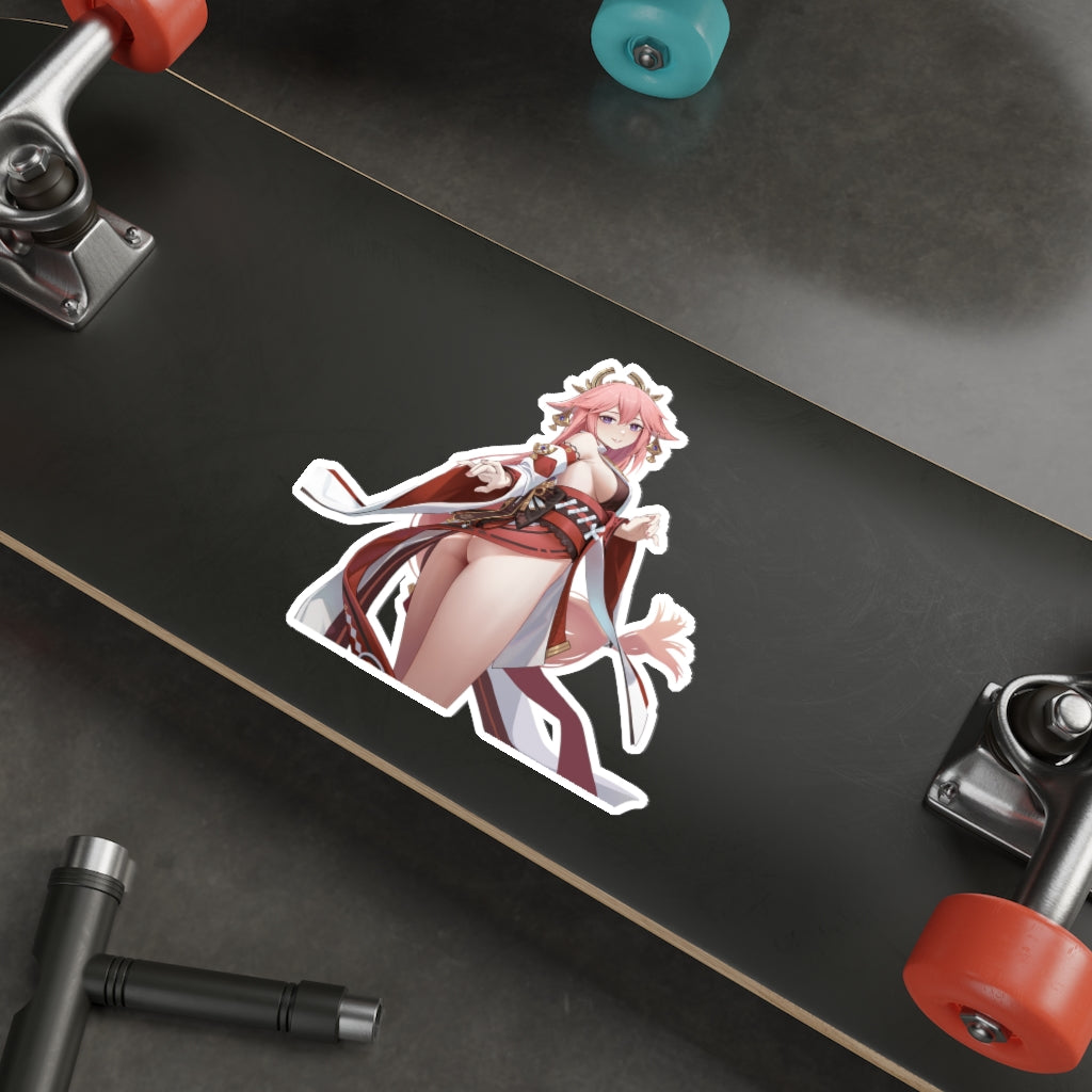 Sexy Butt Yae Miko Genshin Impact Ecchi Vinyl Decal Waterproof Sticker - Ecchi Vinyl Decal