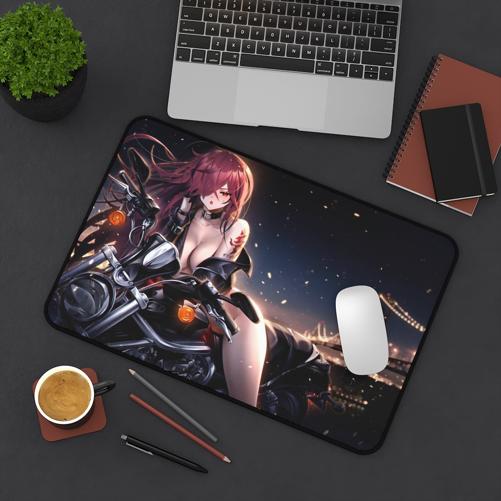 Elsword Sexy Mousepad - Biker Elesis Desk Mat - Ecchi Playmat