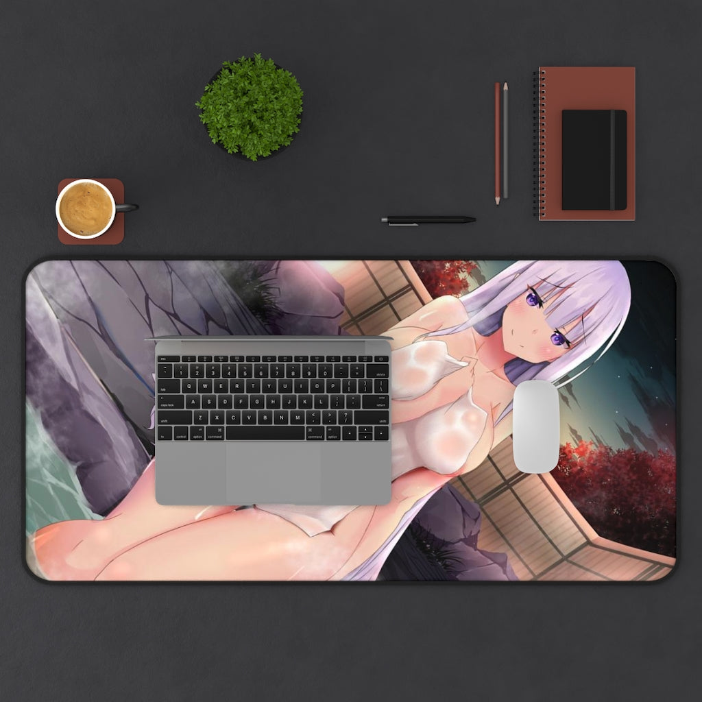 Re Zero Sexy Mousepad - Nude Emilia Onsen Desk Mat - Ecchi Playmat