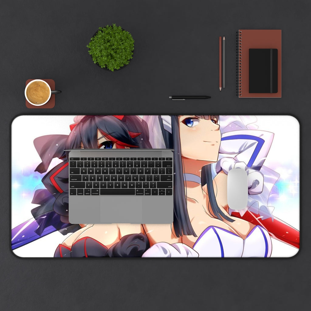 Kill La Kill Anime Mousepad - Ryuko Matoi and Satsuki Kiryuin Large Desk Mat - Ecchi Mouse Pad - Manga Playmat