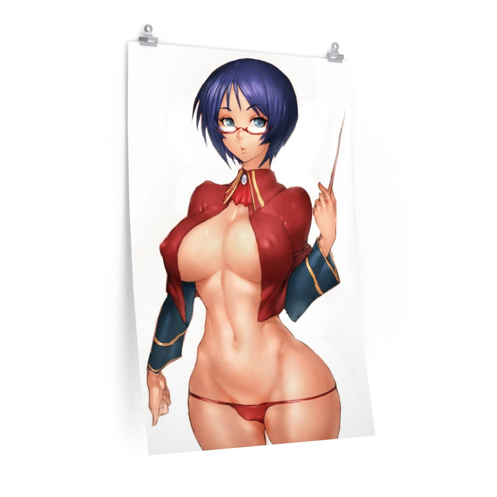 Amelia Quiz Magic Academy Poster - Lewd Premium Matte Vertical Poster - Adult Wall Art