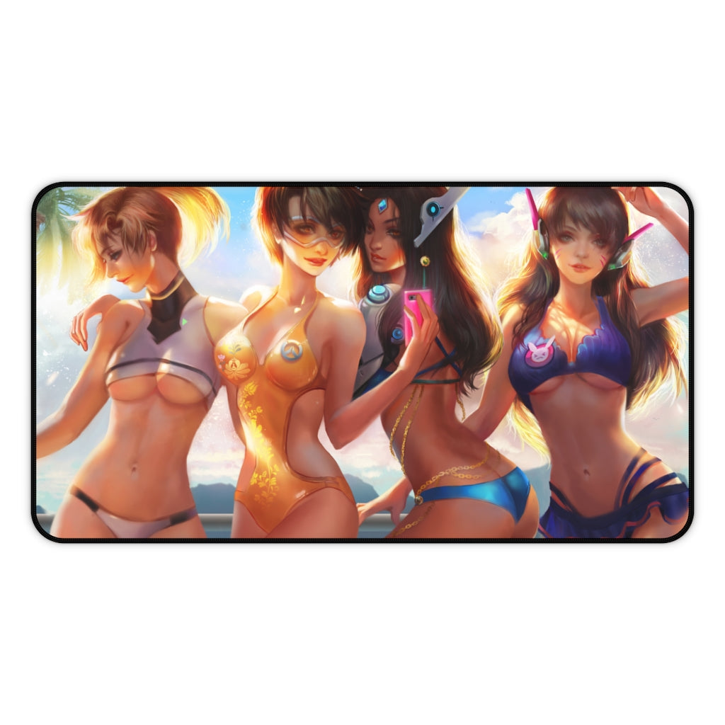 D.Va Mercy Tracer and Symmetra Overwatch Bikini Waifus Mousepad - Gaming Playmat