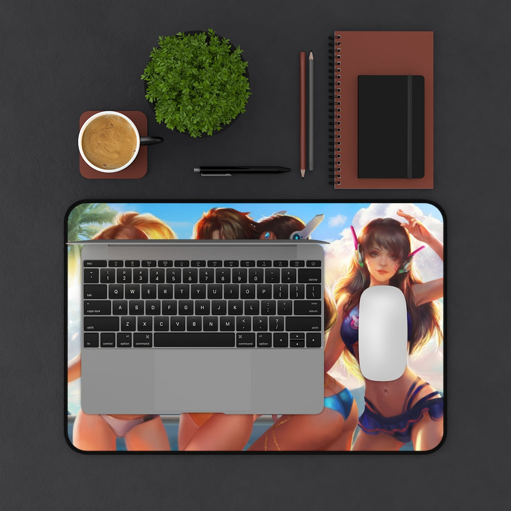 D.Va Mercy Tracer and Symmetra Overwatch Bikini Waifus Mousepad - Gaming Playmat