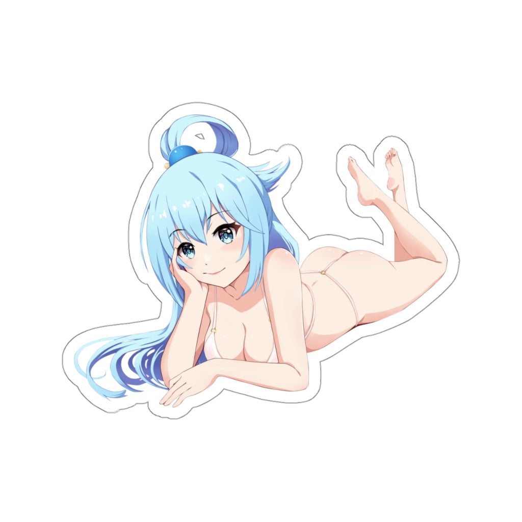 Autocollant imperméable Konosuba Aqua Sexy Thong - Autocollant en vinyle Ecchi