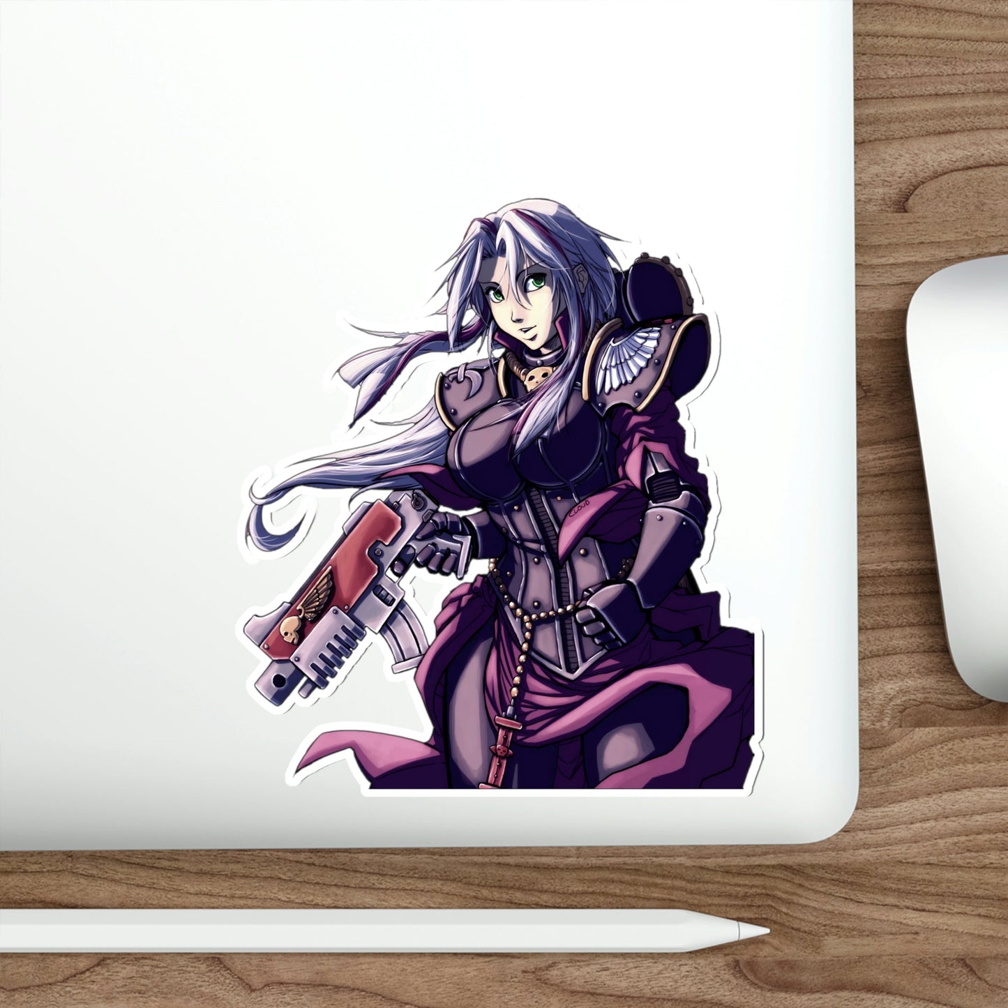 Waifu Adepta Sororitas Warhammer 40k Waterproof Sticker - Weatherproof Vinyl Car Decal