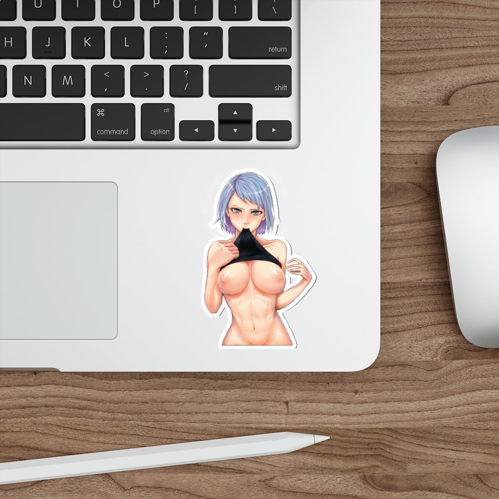 Ace Attorney Franziska von Karma Topless Tits Waterproof Sticker -  Ecchi Vinyl Decal