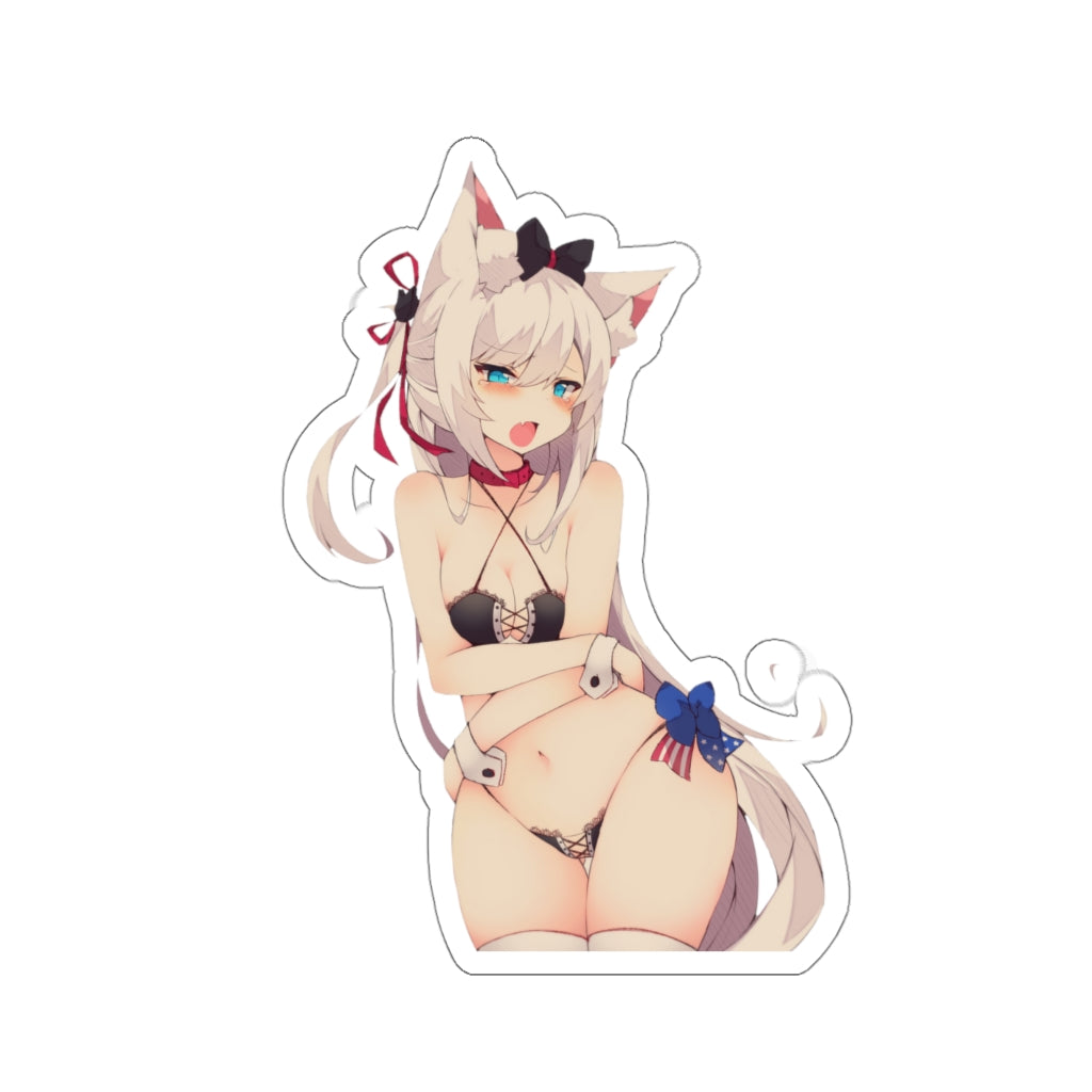 Sexy Lingerie Neko Hammann Azur Lane Waterproof Sticker - Ecchi Vinyl Decal