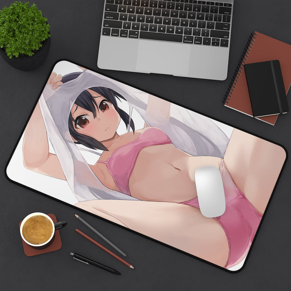 Sexy Lingerie Azusa Nakano K-ON! Desk Mat - Non Slip Mousepad