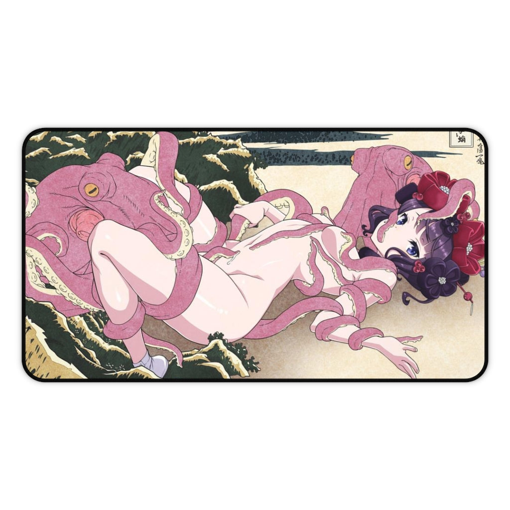 Katsushika Hokusai Hentai Tentacle Fate Grand Order Desk Mat - Lewd Mousepad - Anime Girl Playmat