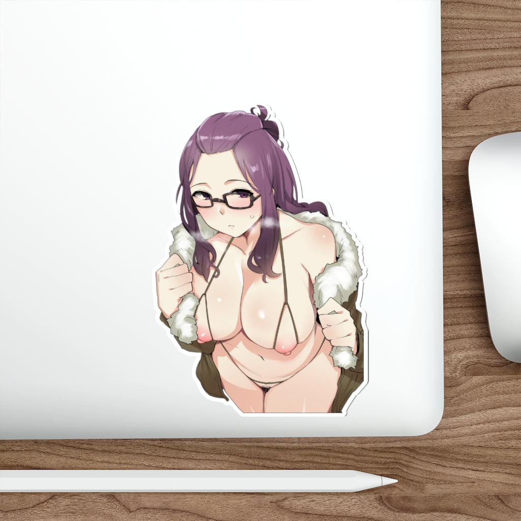 Hentai Bikini Kagamihara Sakura Yurucamp Waterproof Sticker - Ecchi Vinyl Decal