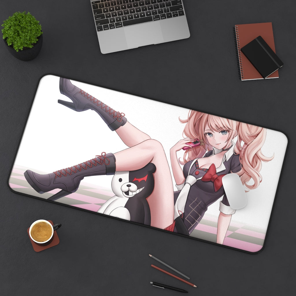 Danganronpa Sexy Mousepad - Junko Enoshima and Monokuma Desk Mat - Ecchi Playmat