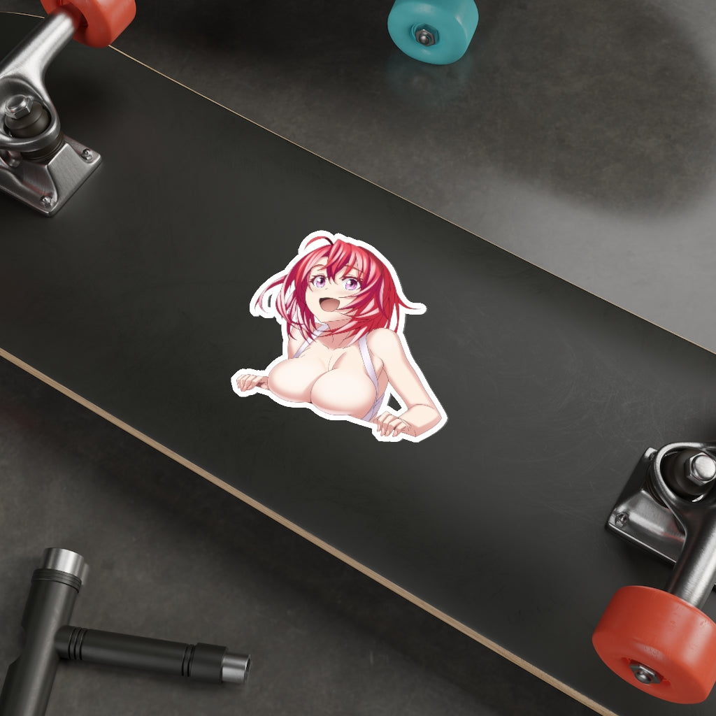 Boobs Anime Peeker Sticker - Cow Girl Waterproof Decal - Goblin Slayer Ecchi Weatherproof Anime Car Decal