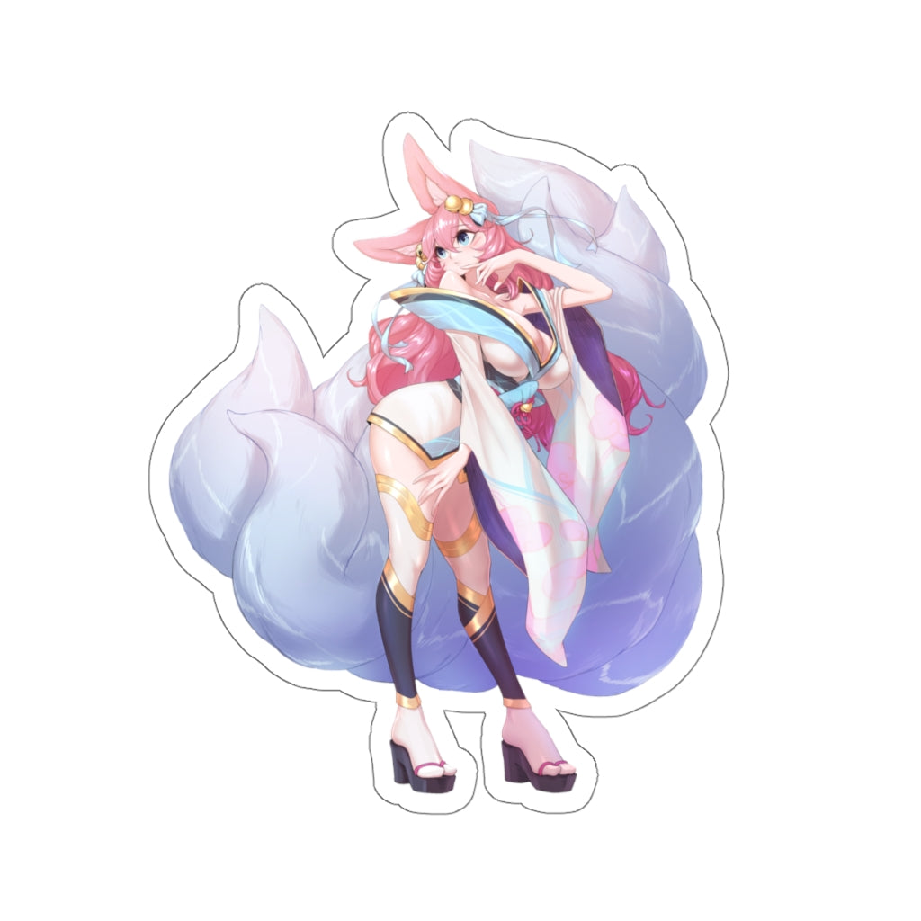 Ahri League of Legends Sexy Kimono Waterproof Sticker - Ecchi Vinyl Decal