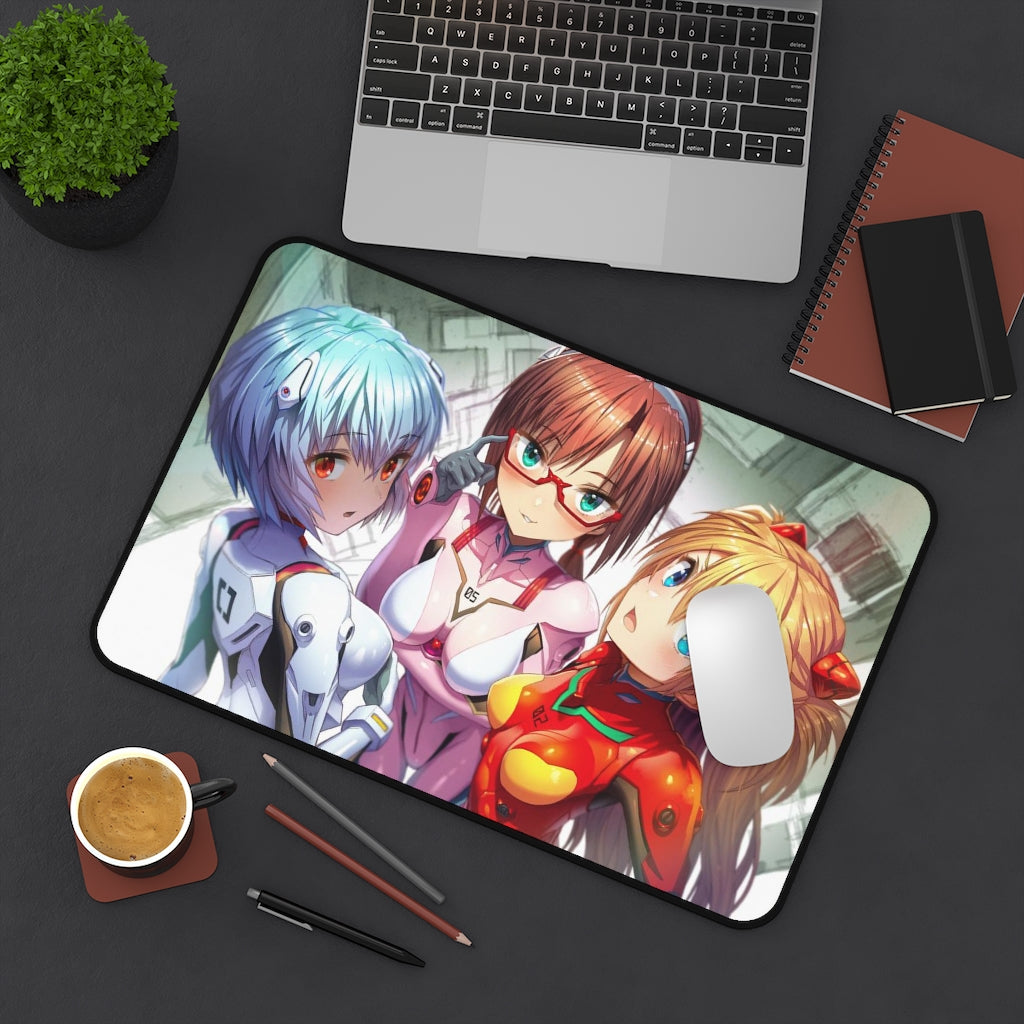 Evangelion Sexy Pilots Waifus Desk Mat - Sexy Anime Girls Mousepad - Gaming Playmat