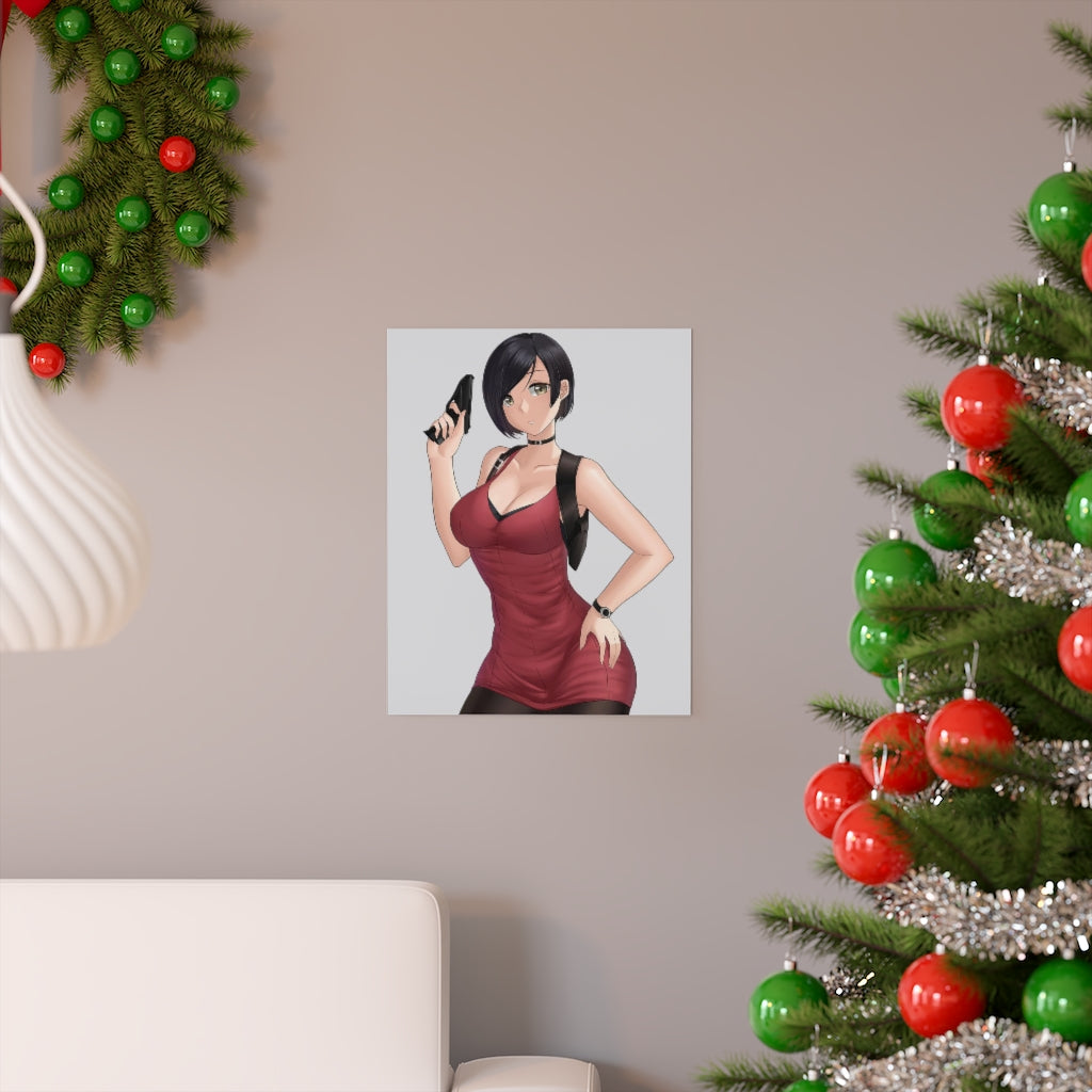 Ada Wong Resident Evil Sexy Poster - Lewd Premium Matte Vertical Poster - Adult Wall Art