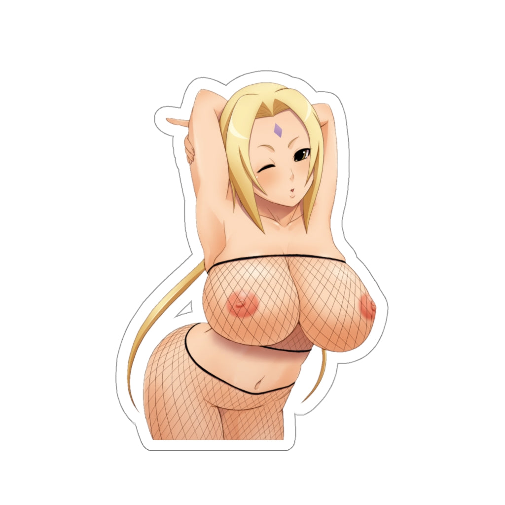 Autocollant imperméable en vinyle Ecchi Tsunade Naruto Nude Fishnets