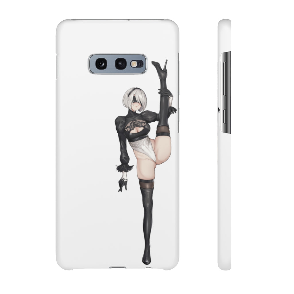 Nier Automata 2B Split Anime Phone Case -  Kawaii Aesthetic Snap Case