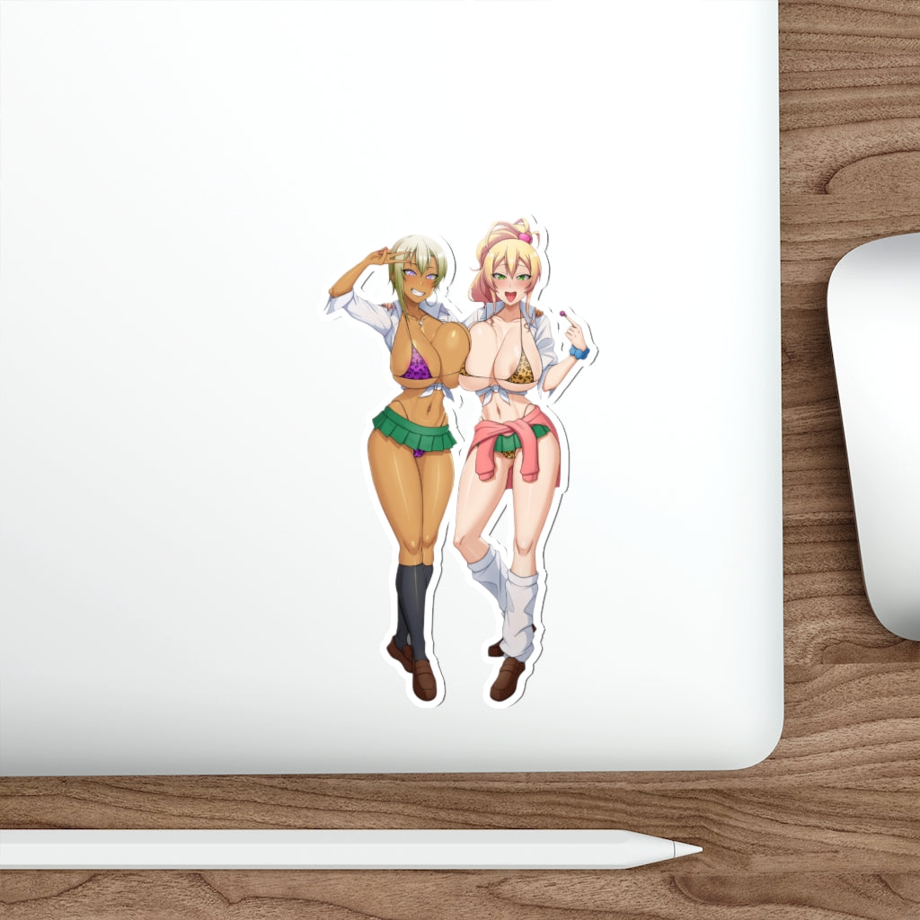 Thick Bikini Yame Yukana and Honjou Ranko My First Girlfriend Is a Gal Waterproof Sticker - Ecchi Vinyl Decal