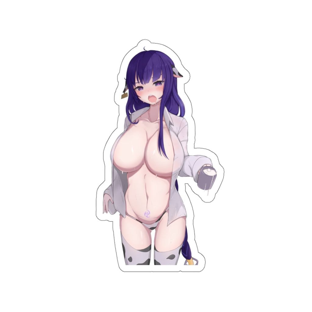 Genshin Impact Busty Raiden Shogun Waterproof Sticker - Ecchi Vinyl Decal