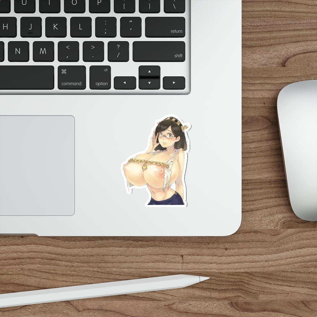 Huge Titties Kirishima Kantai Collection Waterproof Sticker - Ecchi Vinyl Decal