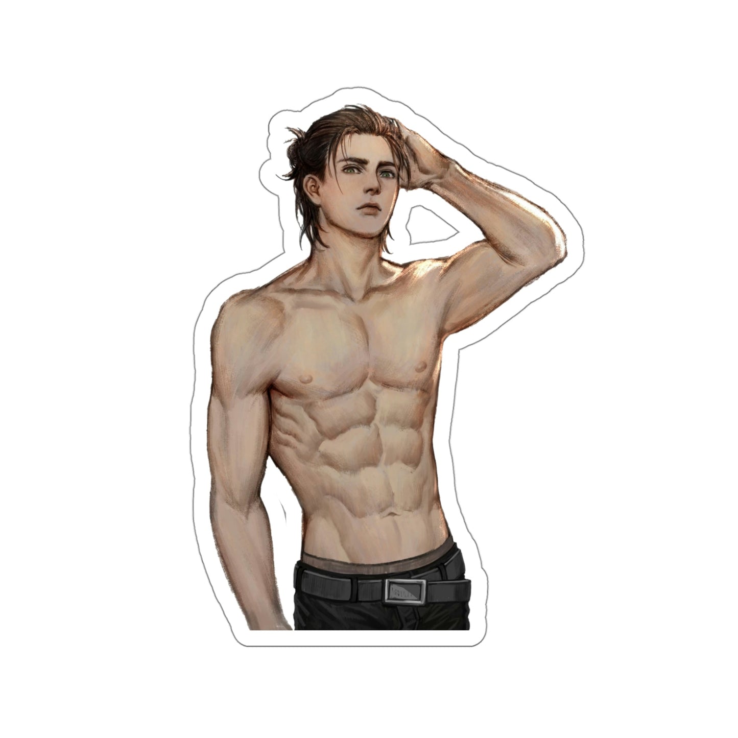 Attack on Titan Sexy Eren Jaeger Waterproof Sticker - Weatherproof Vinyl Car Decal