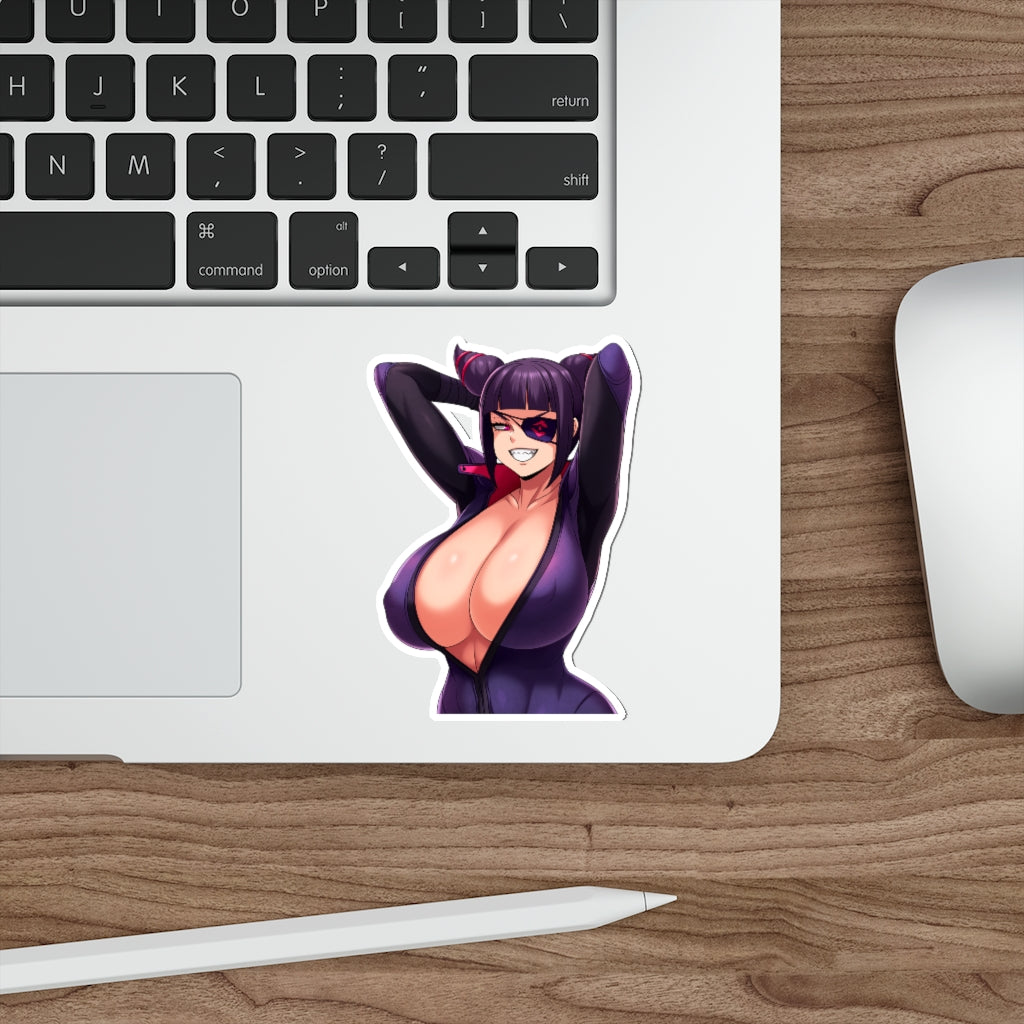 Big Boobs Juri Street Fighter Waterproof Sticker - Ecchi Vinyl Decal