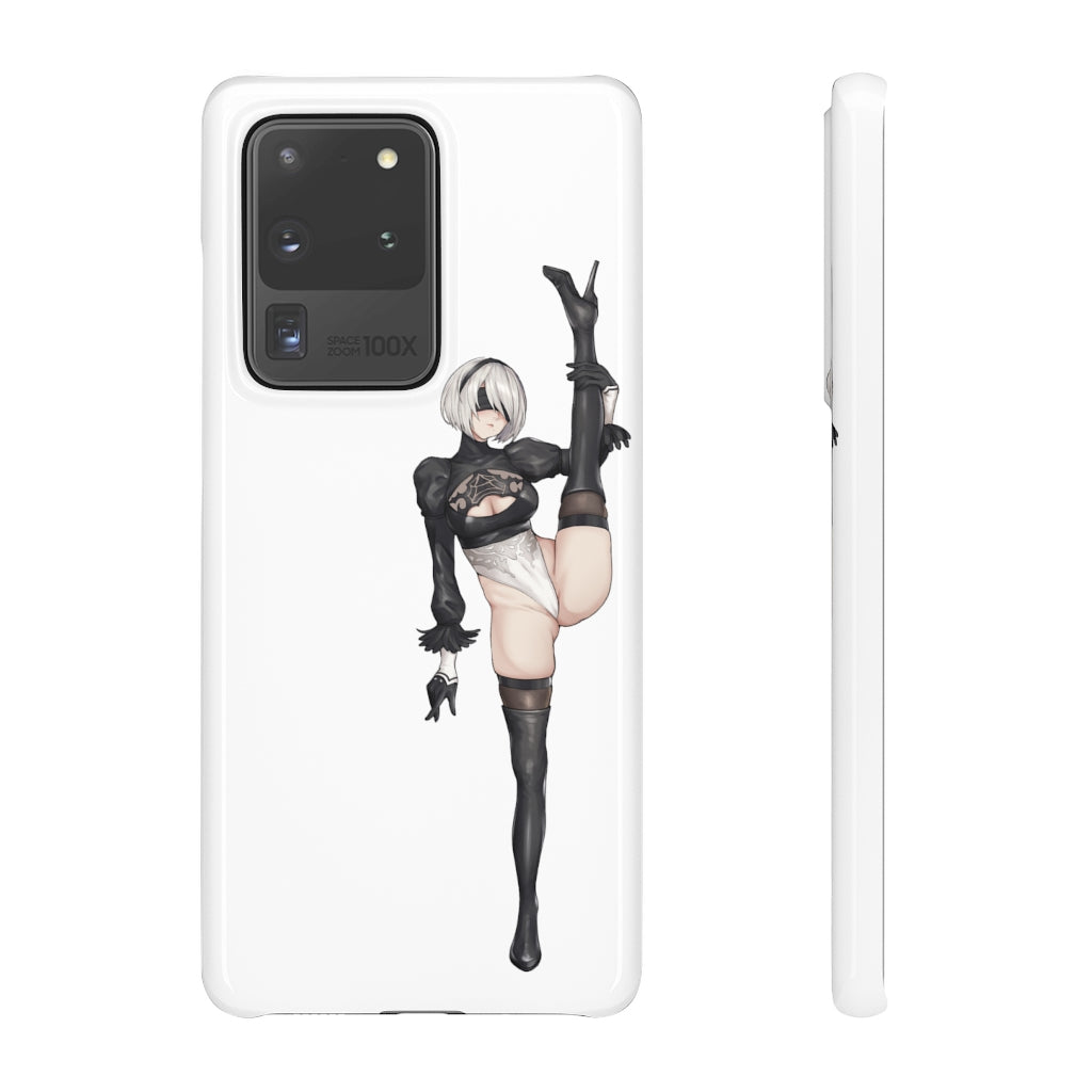 Nier Automata 2B Split Anime Phone Case -  Kawaii Aesthetic Snap Case